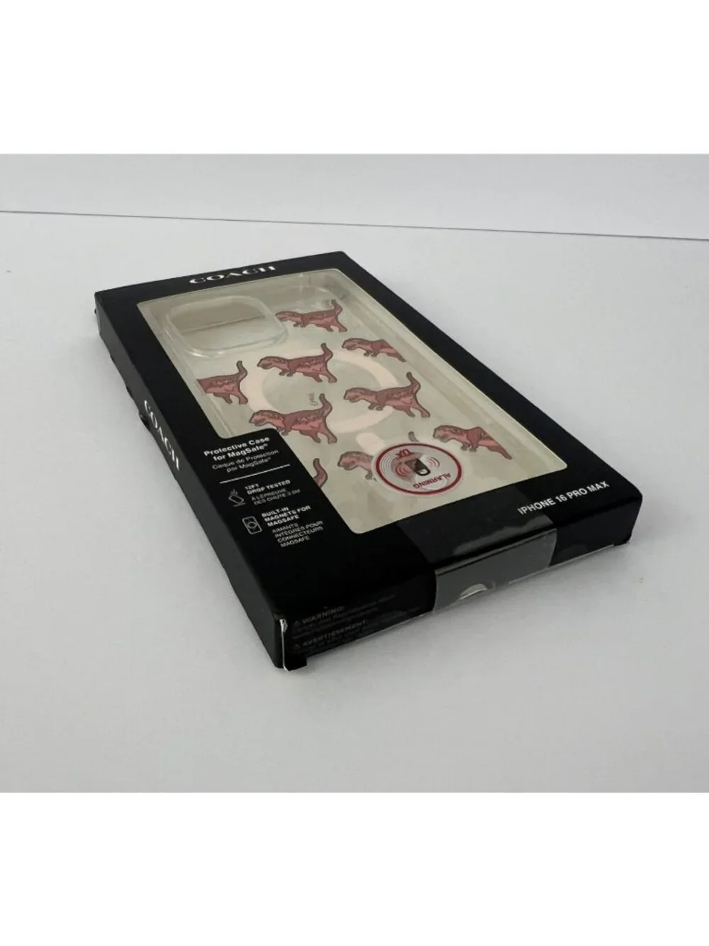 Coach Rexy Glitter Red Dinosaur iPhone 16 Pro Max Protective MagSafe Phone Case - Picture 3 of 8